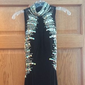 Black and Silver Prom Dress